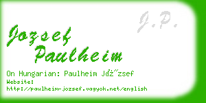 jozsef paulheim business card